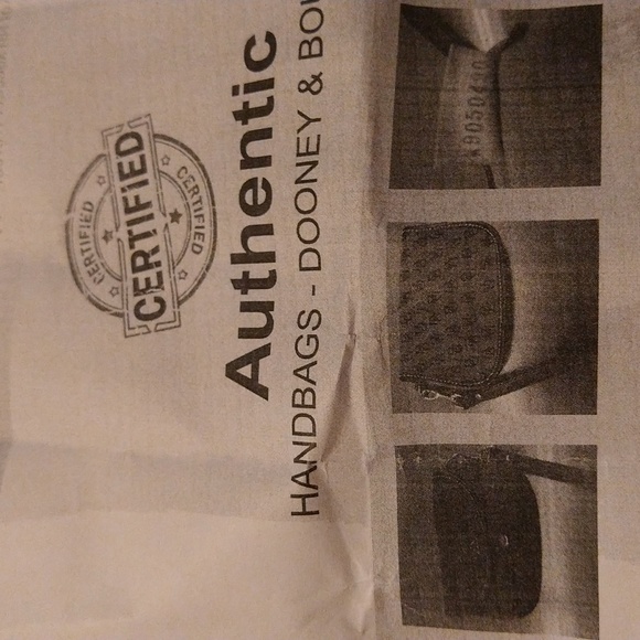 Vintage Dooney & Bourke Signature Black Wristlet. Tan inside. - Picture 12 of 12